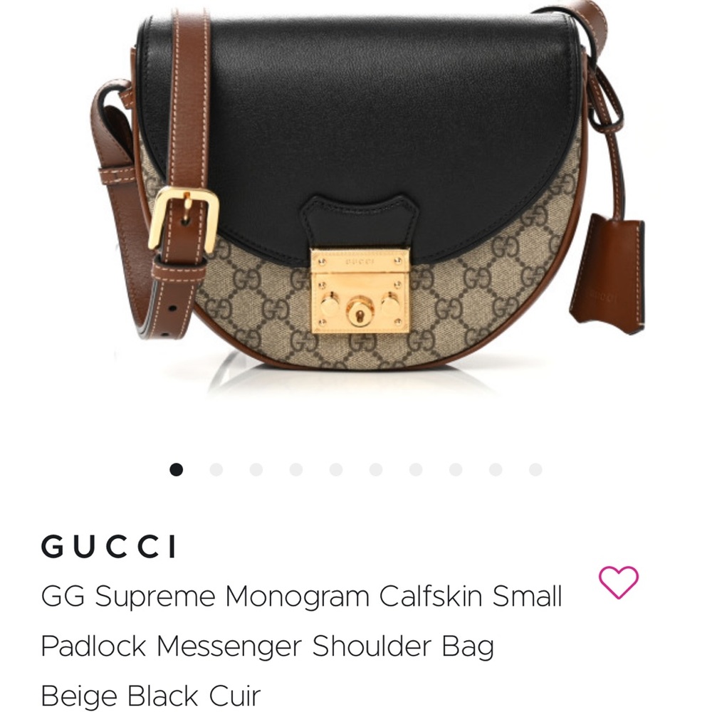 GUCCI GG Supreme MonogramCalfskin small padlock